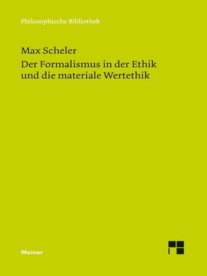cover image of Der Formalismus in der Ethik und die materiale Wertethik